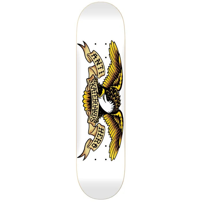 Anti Hero Classic Eagle Skateboard Deck, 8.75" – White