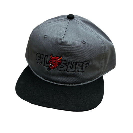 Devil 6-Panel Snapback (Charcoal/Black)