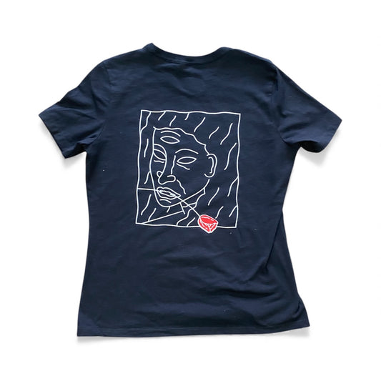 Cal Surf Rose Tee Womens (black)