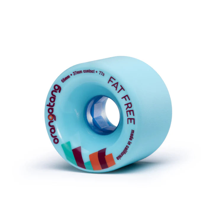 Orangatang Fat Free 65mm 77A Longboard Wheels – Blue