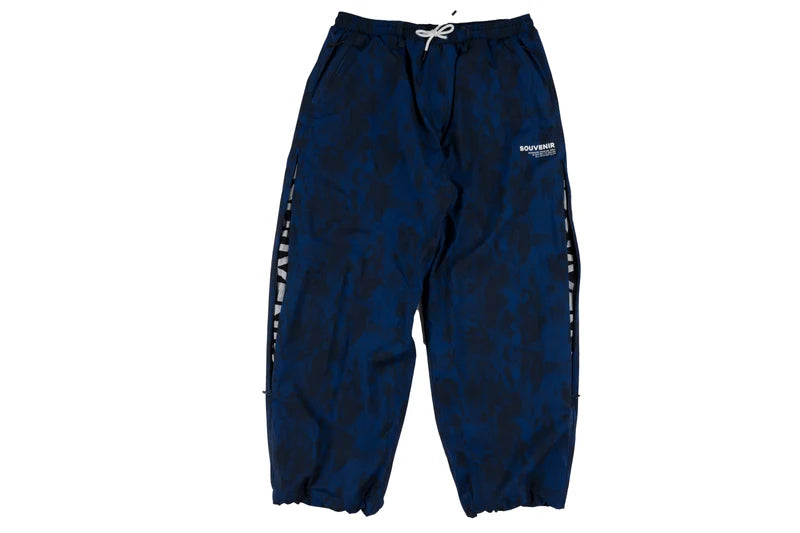 Parachute Pant (Petrol Blue Blotch Print)