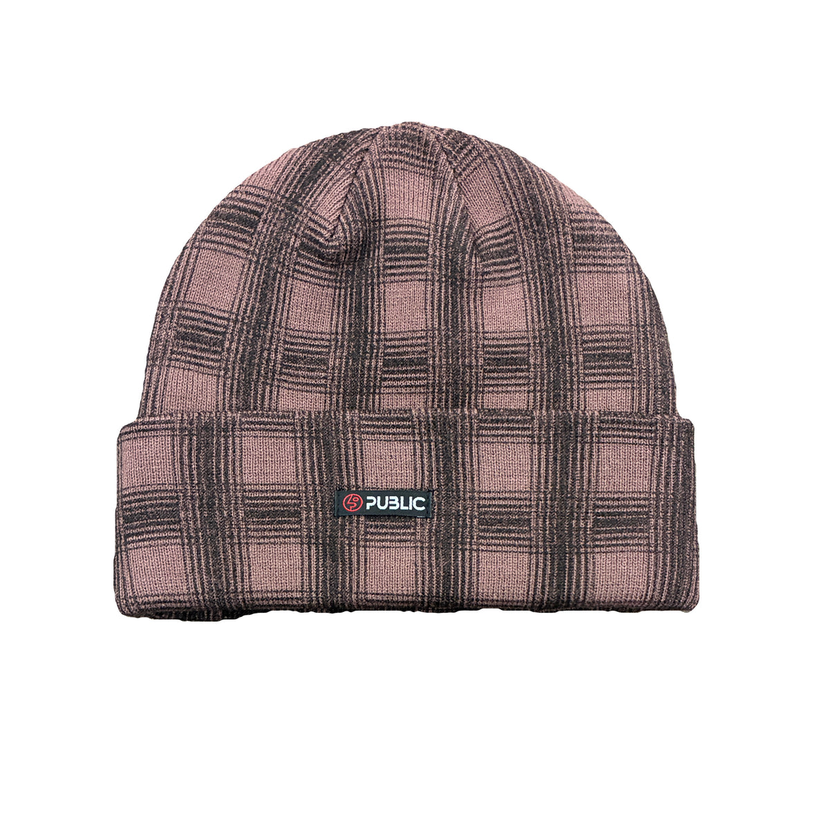 Plaid Beanie (Red/Black)