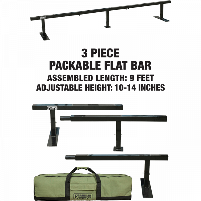 Packable 9 ft Flat Bar Rail