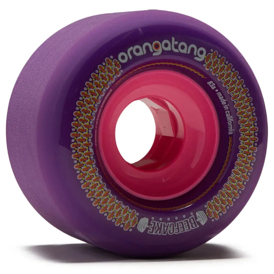 Orangatang Beefcake 73mm 83A Longboard Wheels – Purple, Set of 4