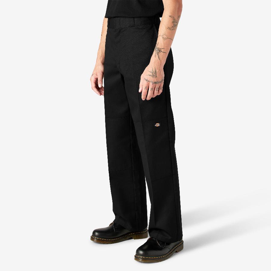 Loose Fit Double Knee Work Pants (blk)