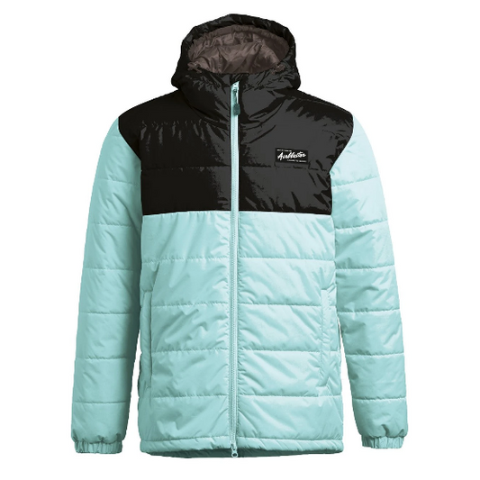 Womens Puffin Full Zip (Aqua Blk)