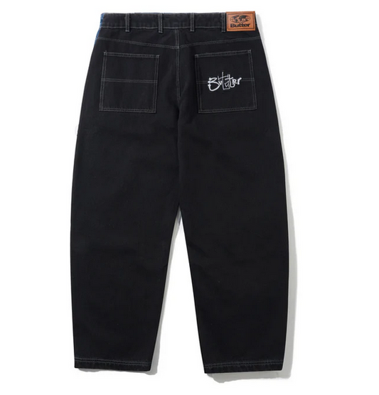 Scribble Denim Jeans (Washed Black)