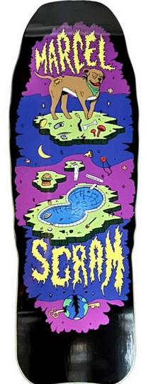 Scram Gnarcel Gone Cemental Shaped Skateboard Deck, 10.5"