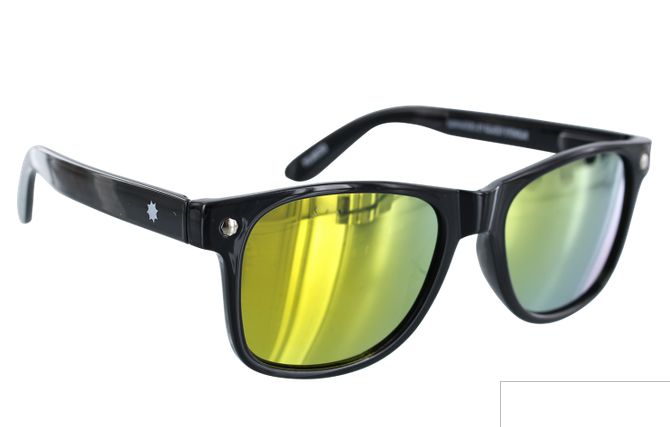 Glassy Leonard Polarized Sunglasses – Black/Red Mirror