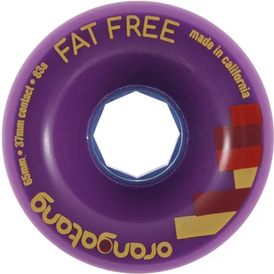 Orangatang Fat Free 65mm 83A Longboard Wheels – Purple