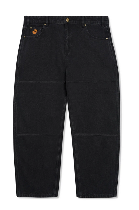 Santosuosso Double Knee Denim Jeans (Washed Black)