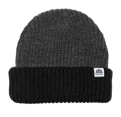 Simple Dual Tone Beanie (Blk)