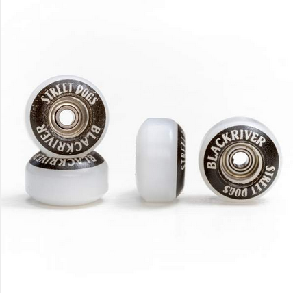 Blackriver Fingerboard Wheels, Street Dogs Shape – White