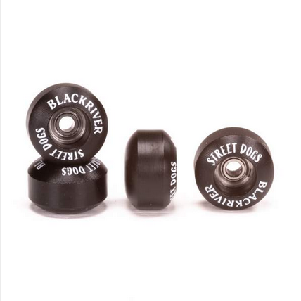 Blackriver Fingerboard Wheels, Street Dogs Shape – Black