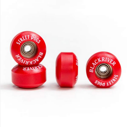 Blackriver Fingerboard Wheels, Street Dogs Shape – Red