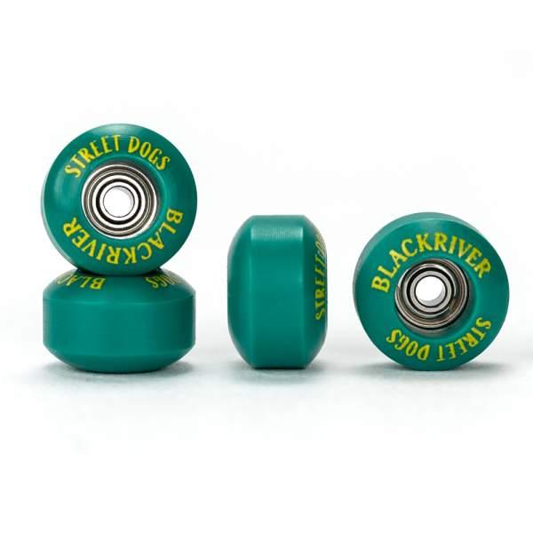 Blackriver Fingerboard Wheels, Street Dogs Shape – Green