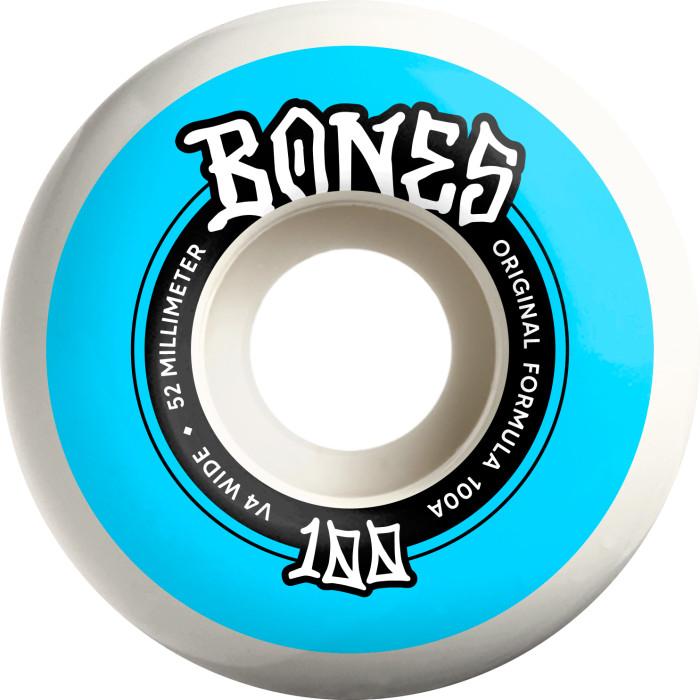 Bones 100s OG Formula WideCut 52mm Skateboard Wheels