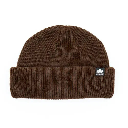 Double Roll Beanie (Brown)