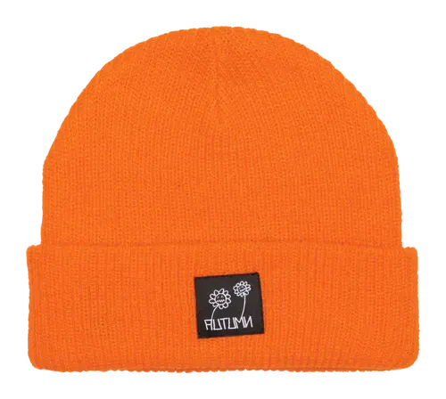 Simple Label Beanie (Orange)