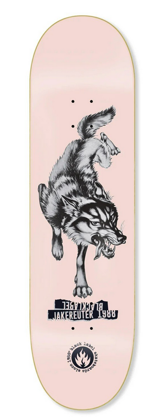 Black Label Jake Reuter Lone Wolf Skateboard Deck, 8.75"