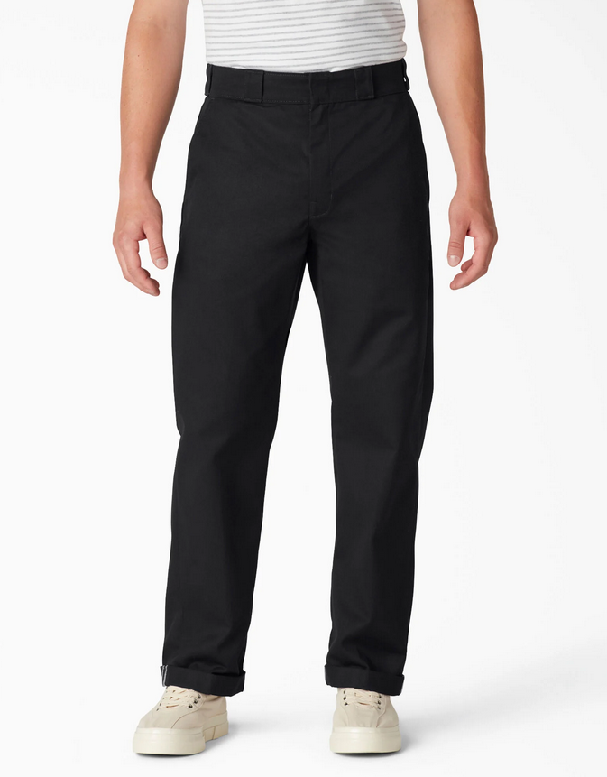 Regular Fit Cuffed Pants (Blk)