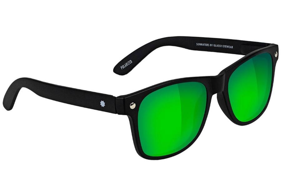 Glassy Leonard Polarized Sunglasses – Black/Green