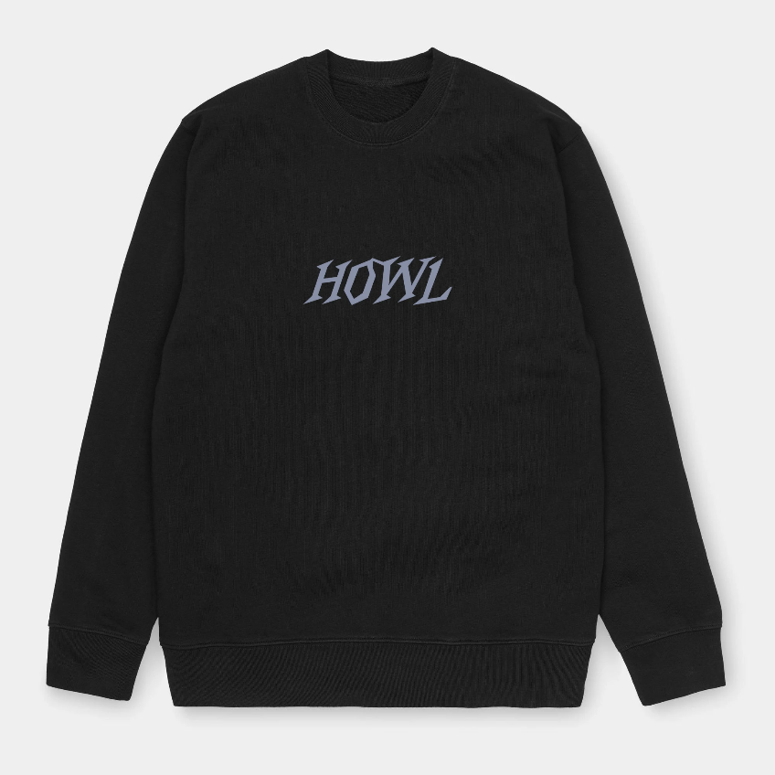 Howl Logo Crewneck Sweatshirt – Black