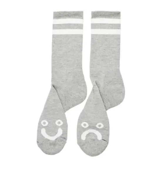 Happy Sad Socks (Heather Grey)