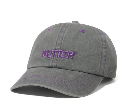 Rounded Logo 6 Panel Cap (Washed Grey)