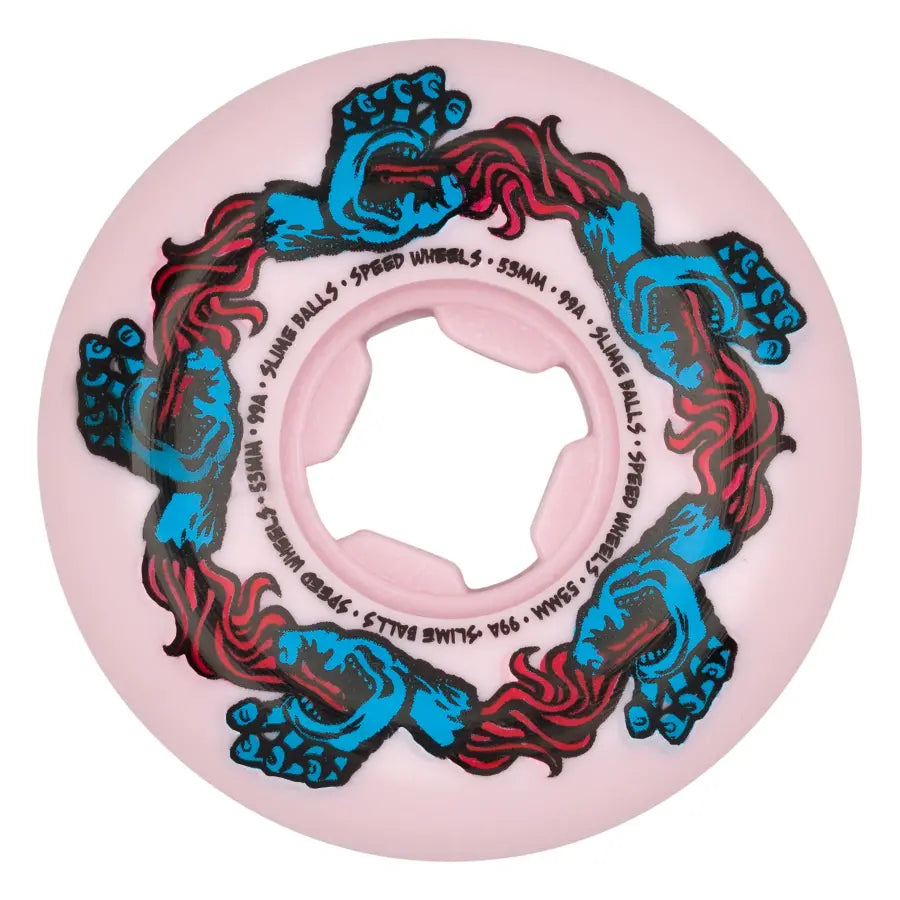 Slime Balls Infinity Hand Speed Balls 53mm 99a Skateboard Wheels – Pink
