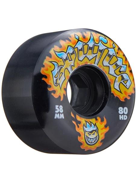 Spitfire 80HD Chrome Venom Conical Full 58mm 80A Skateboard Wheels – Black