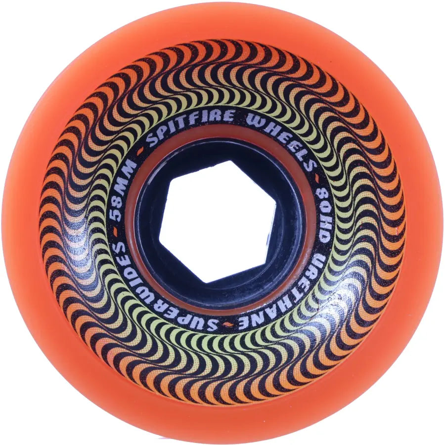 Spitfire 80HD Superwide 58mm 80A Skateboard Wheels – Orange