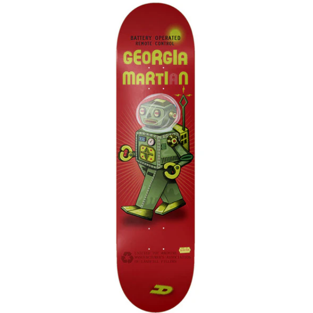 Toy Machine Georgia Martin Robot Skateboard Deck, 8.25"