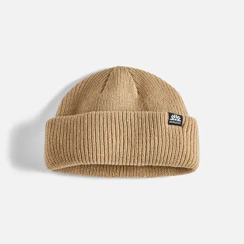 Autumn Double Roll Beanie – Khaki