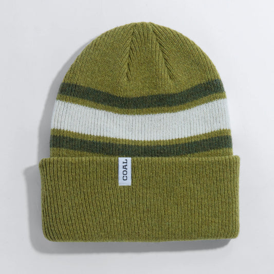 The Haines Recycled Wool Beanie (sage/off white)