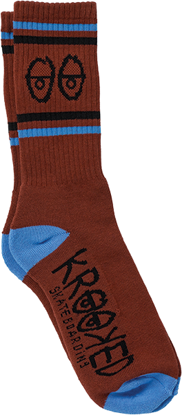 Eyes Socks Dark Red/Blue