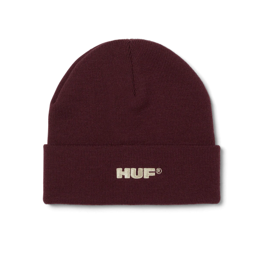 All Caps Cuff Beanie (Burgundy)