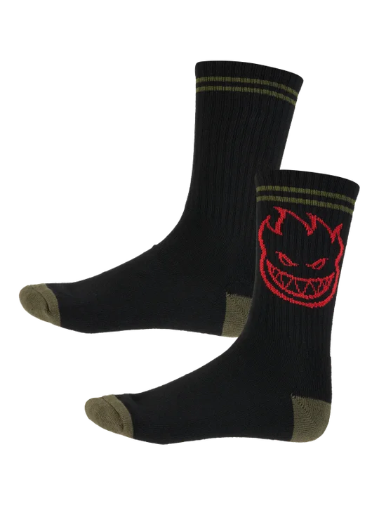 Bighead Socks (black/olive/red)