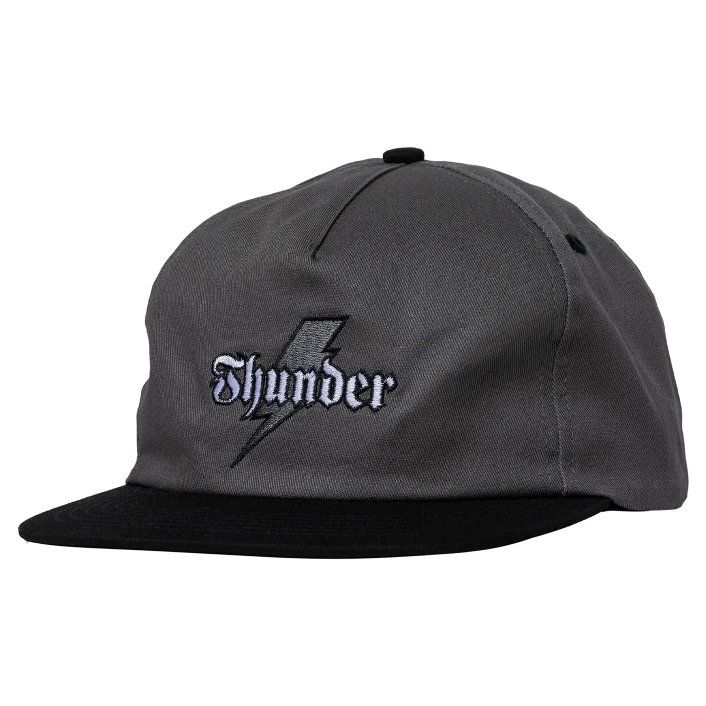 Bolt Script Snapback (charcoal/black)