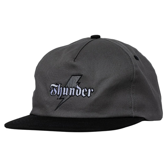 Bolt Script Snapback (charcoal/black)