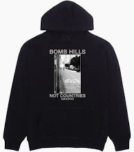 Bomb Hills Not Countries Hoodie (Black/Grey)