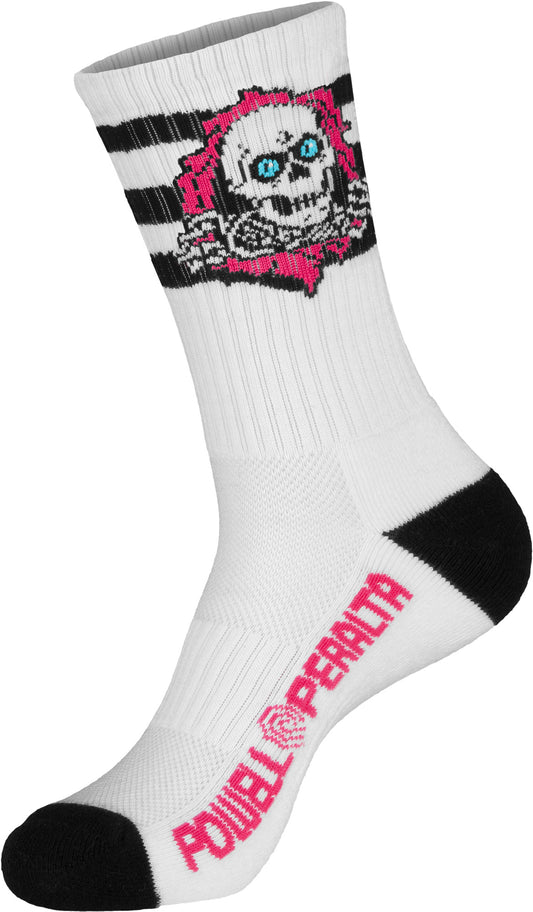 Ripper Stripes Socks (white/black/pink)