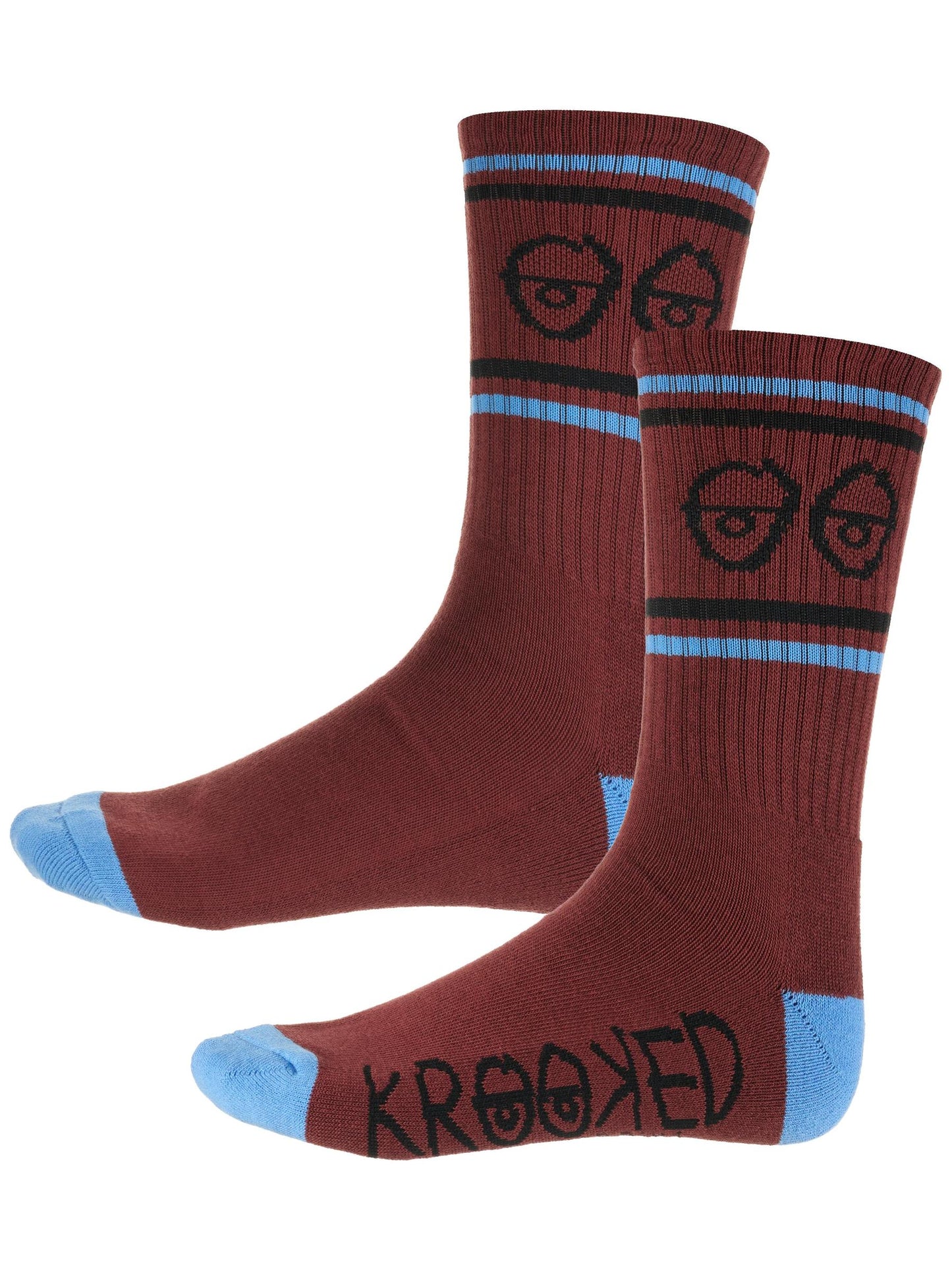 Eyes Socks (Dark Red/Blue)