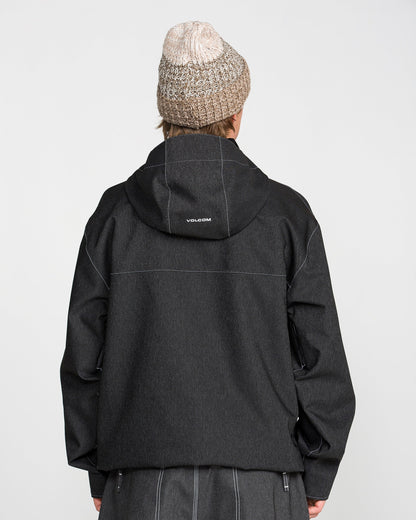 Top Stitch Jacket (Black Denim)