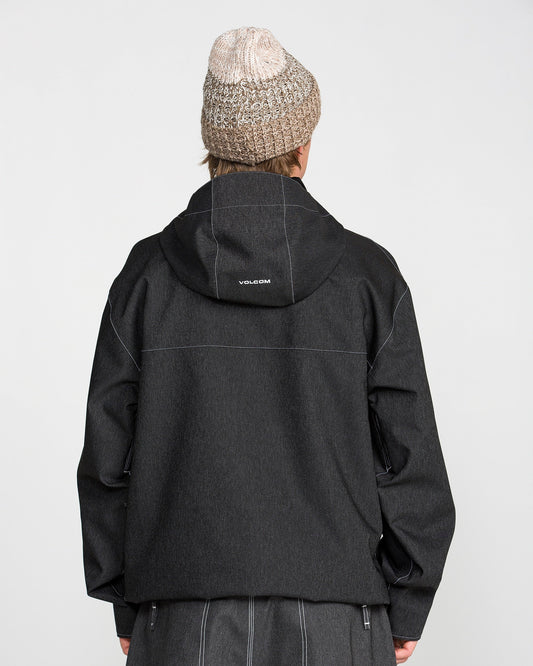 Top Stitch Jacket (Black Denim)