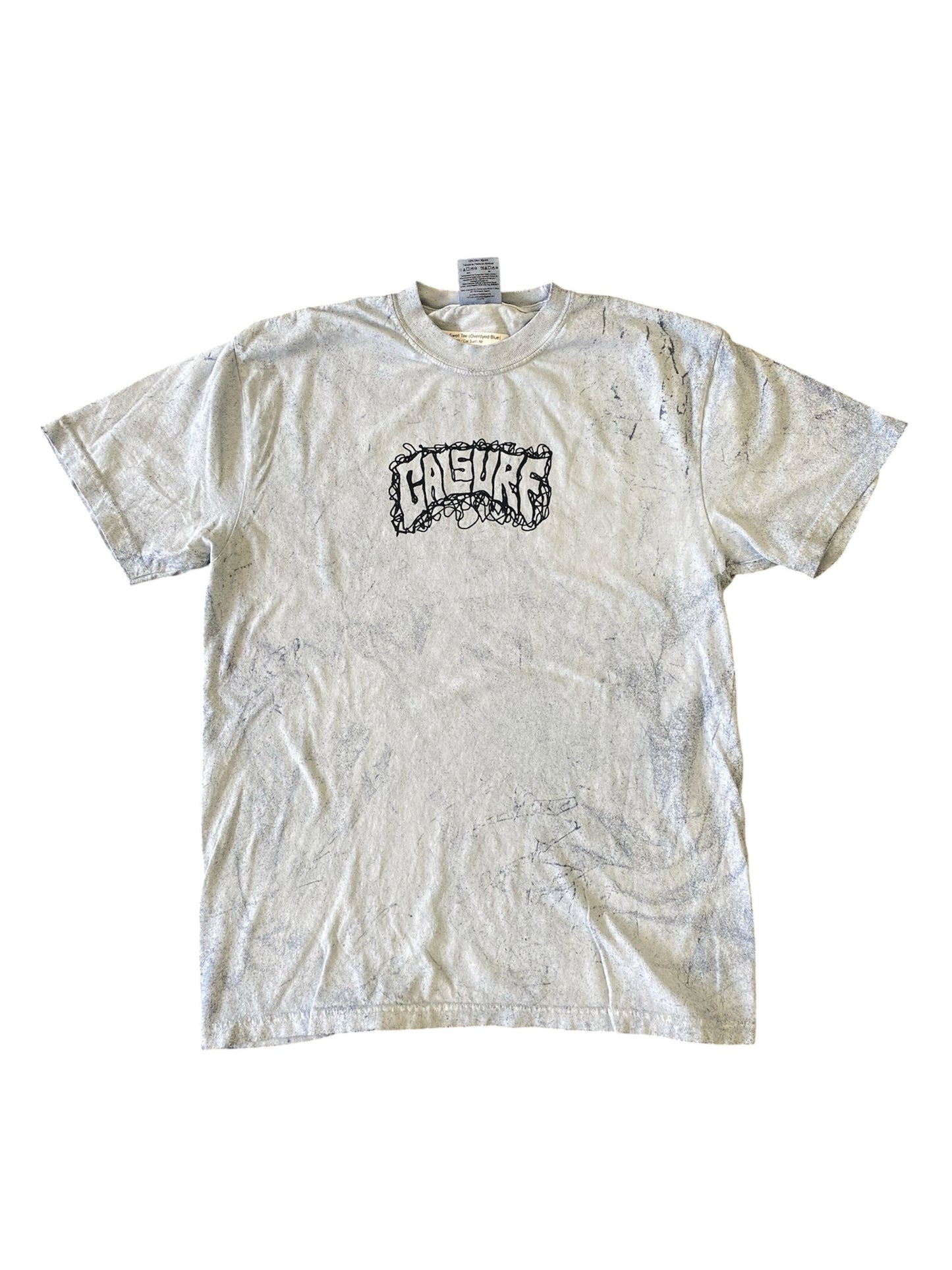 Scribble Swell Tee (Overdyed Blue)