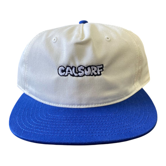 Cartoon Bubble Script Hat (white/royal)