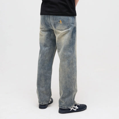 Workers Club Straight Leg Jeans (faded washed grey)