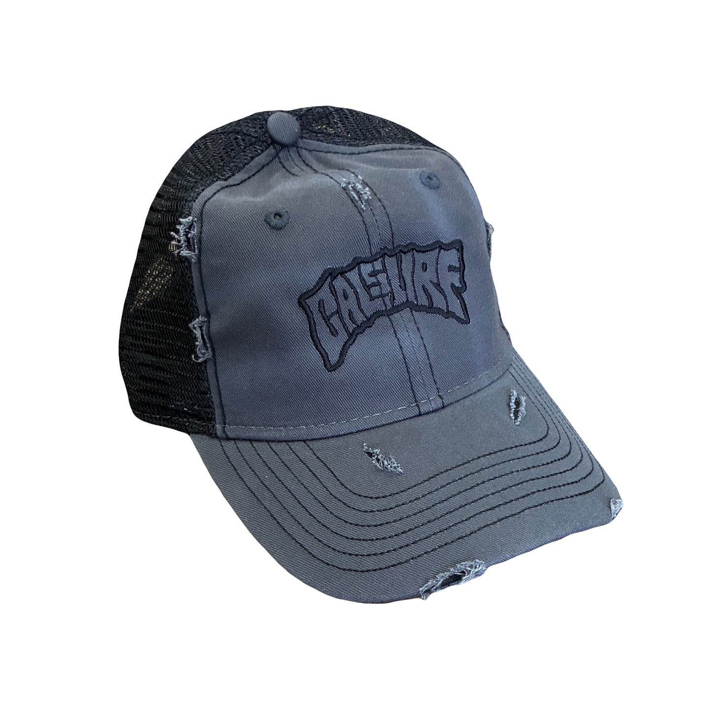 Swell Distressed Trucker (Charcoal/Black)