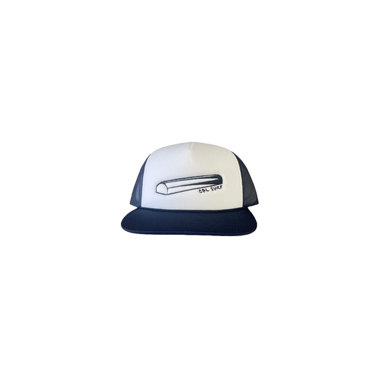 Curb Hat (white/navy)